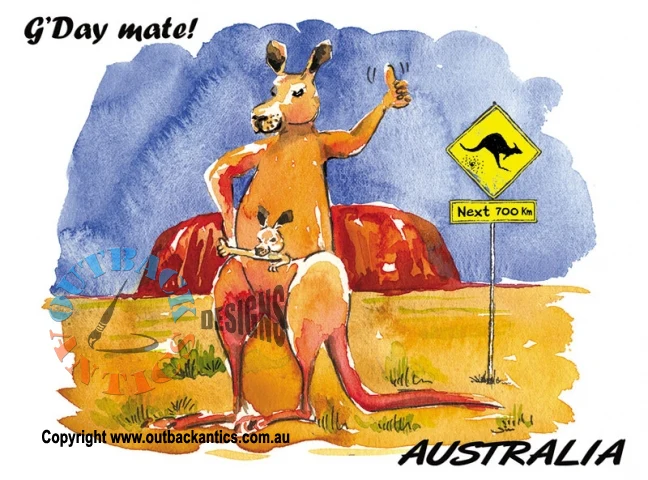 "Gday" Aussie Bush Greeting Card - Image 3
